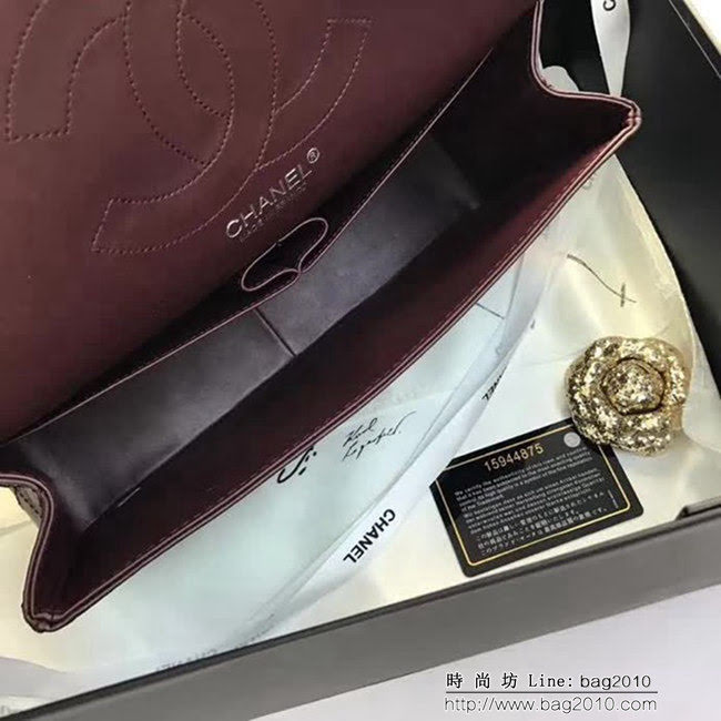 香奈兒CHANEL 226 進口大象紋胎牛皮金銀扣單肩斜挎鏈條包 DSC2032